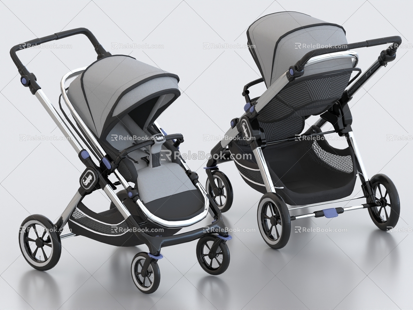 Baby Stroller Baby Stroller Stroller Trolley Cradle Children's Products 3d model