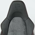 Modern Ergonomic Office Chair With Gray Fabric Black Frame And Caster Wheels