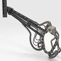 Mechanical Arm Prototype Featuring Metallic Gear Structure Spring Components And Articulated Design 3d model
