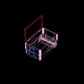 Storage basket toolbox plastic frame goods frame fruit frame 3d model
