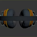 Stylish Blue And Orange Over Ear Headphones With Soft Ear Cushions