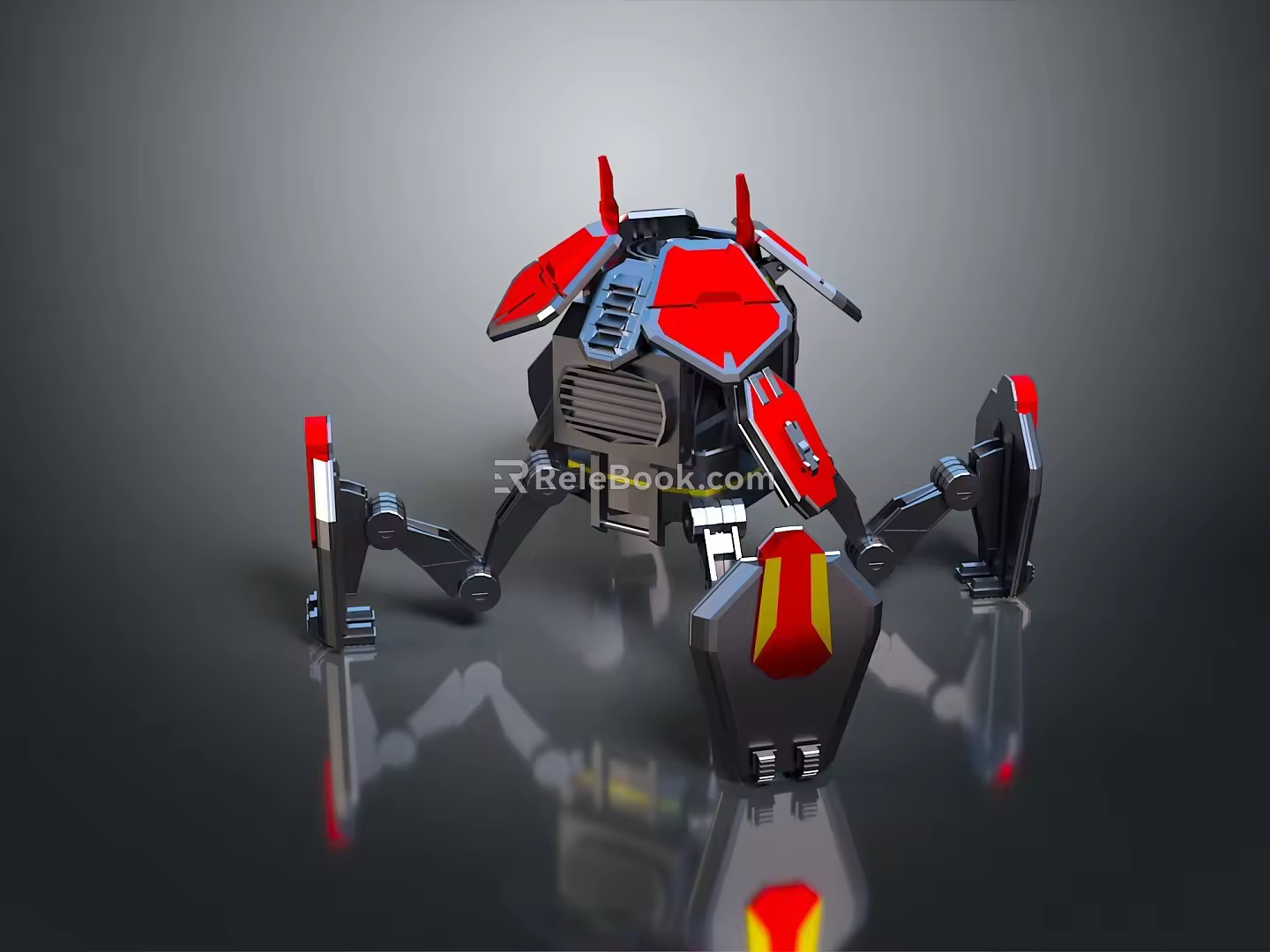 Robot Spider Robot Mecha Spider Science Fiction Spider Mechanical Spider Battery Spider Tower Defense 3d model