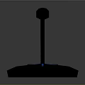 SENICC Black Desktop Microphone With Flexible Arm Blue Lighting And Irregular Shape