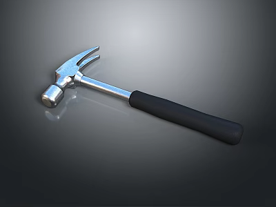 High Quality Hardware Tools Hammer with Metal Head and Black Handle 3d model