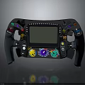 Carbon Fiber Racing Car Steering Wheel With Digital Display Multicolor Dials And Control Buttons