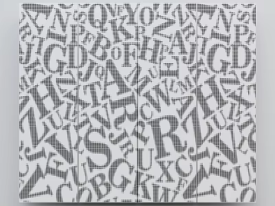 Modern Wall Paneling Design With Creative Alphabet Patterns And Decorative Details 3d model