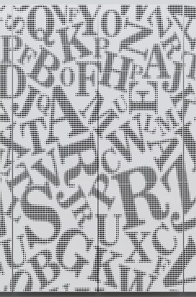 Modern Wall Paneling Design With Creative Alphabet Patterns And Decorative Details 3d model