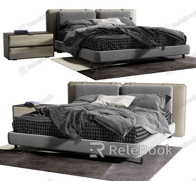 Modern Minotti double bed model