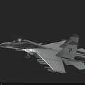 Chinese Navy J-15D carrier-based aircraft J15D electronic warfare aircraft 3d model
