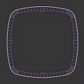 Modern Bathroom Mirror with Black Frame and Sleek Curved Edge Design