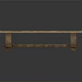 Rustic Wooden Bench With Natural Wood Grain Surface And Sturdy Legs For Entryway Or Dining Area