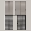 Modern Sliding Doors With Louvered Panels In Gray And Black Tones For Interior Spaces