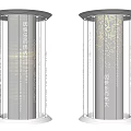 Modern Column Science and Technology Exhibition Hall Column Luminous Column Transparent Column Package Column 3d model