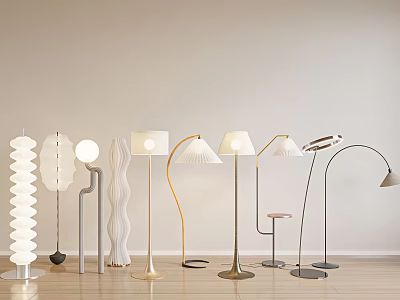 Modern Stylish Floor Lamps With Various Designs For Living Room Home Decor 3d model