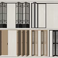 Various Folding Doors Styles With Black Frames Wooden Finishes And Louvered Panels For Interiors