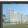 Modern Detached Villa Exterior With Multi Storey Design And Green Lawn Area