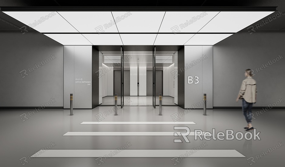 Modern Elevator Hall Elevator Hall Entrance model