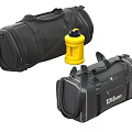 Black Wildhorn Duffel Bags with Yellow Water Bottle Accessory for Travel Sports Use