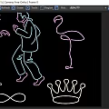 Colorful Neon Decorative Lights With Dancing Figures Flamingo Crown And Heart