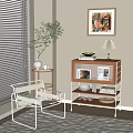 Modern minimalist bucket cabinet 3d model