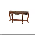Elegant Classic Wooden Entryway Console Table With Carved Details Gold Accents And Marble Top