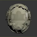Tactical Military Weapon Helmet with Protective Visor Adjustable Straps and Combat Gear 3d model
