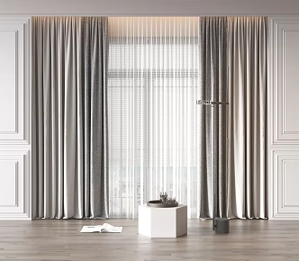 Modern Curtains 3d model