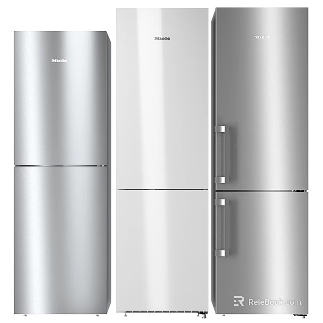 Energy Efficient Modern Stainless Steel Refrigerator Freezer With Double Door Design 3d model 