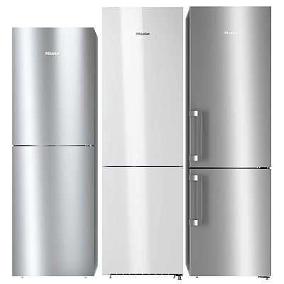 Energy Efficient Modern Stainless Steel Refrigerator Freezer With Double Door Design 3d model