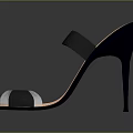 Converse Open Toe High Heel Sandals Featuring Black Strap And Orange Insole Design
