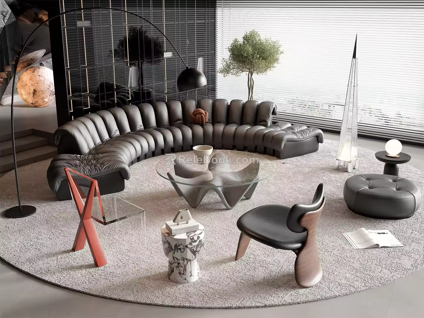 Modern Sofa Coffee Table Combination Sofa Coffee Table 3d model