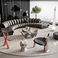 Modern Sofa Coffee Table Combination Sofa Coffee Table 3d model