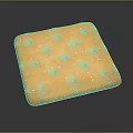 Golden Orange Square Biscuit With Small Holes And Crunchy Salt Particles