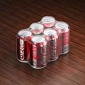 Commercial Beverage Display Rack with Wooden Surface Storing Coca Cola Cans for Retail Use