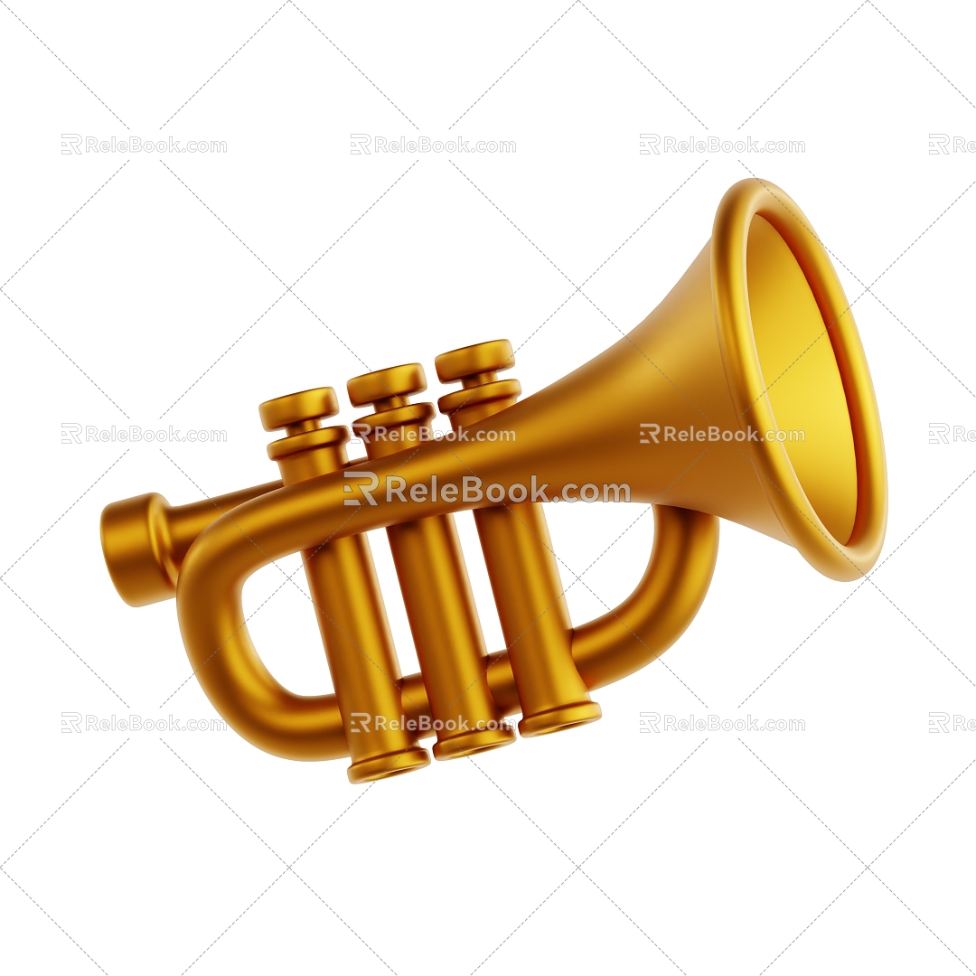 Modern Musical Instruments Cartoon Musical Instruments 3d model