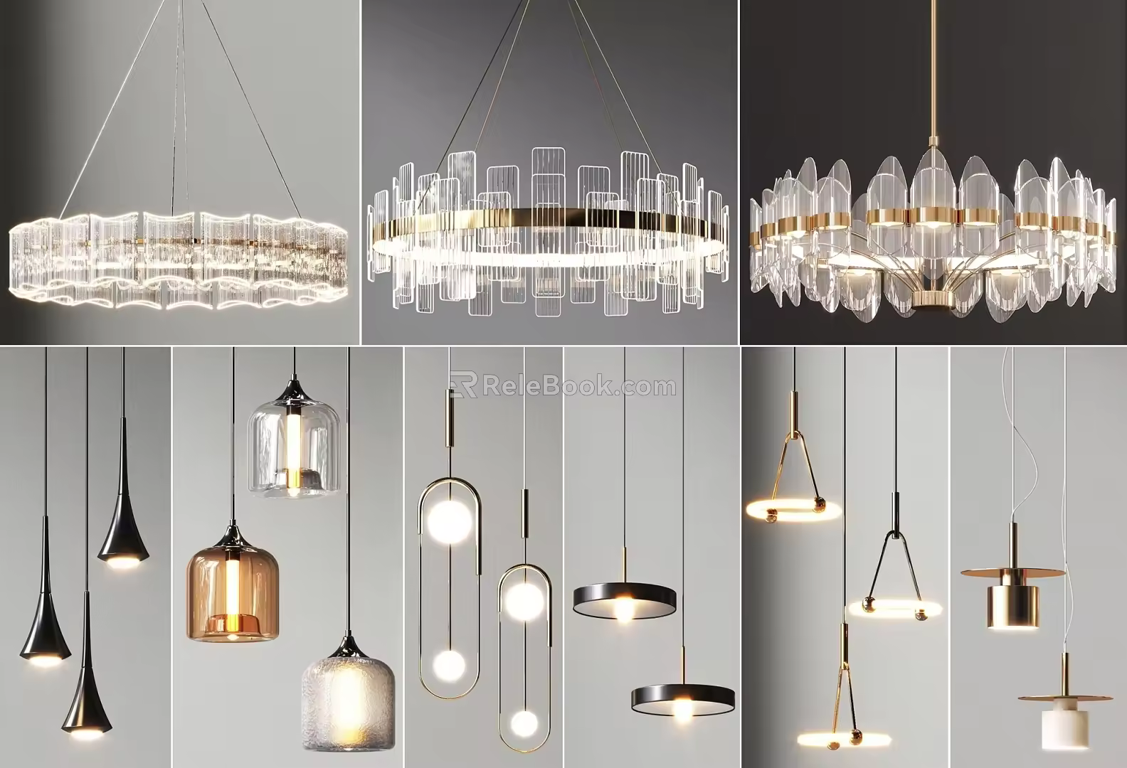 Modern chandelier decorative lamp art lamp 3d model