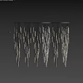 Modern Minimalist Chandelier With Black And Gold Curved Lines For Interior Lighting