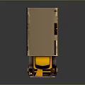 Cartoon Style Truck With Yellow Cab And Gray Cargo Box Design