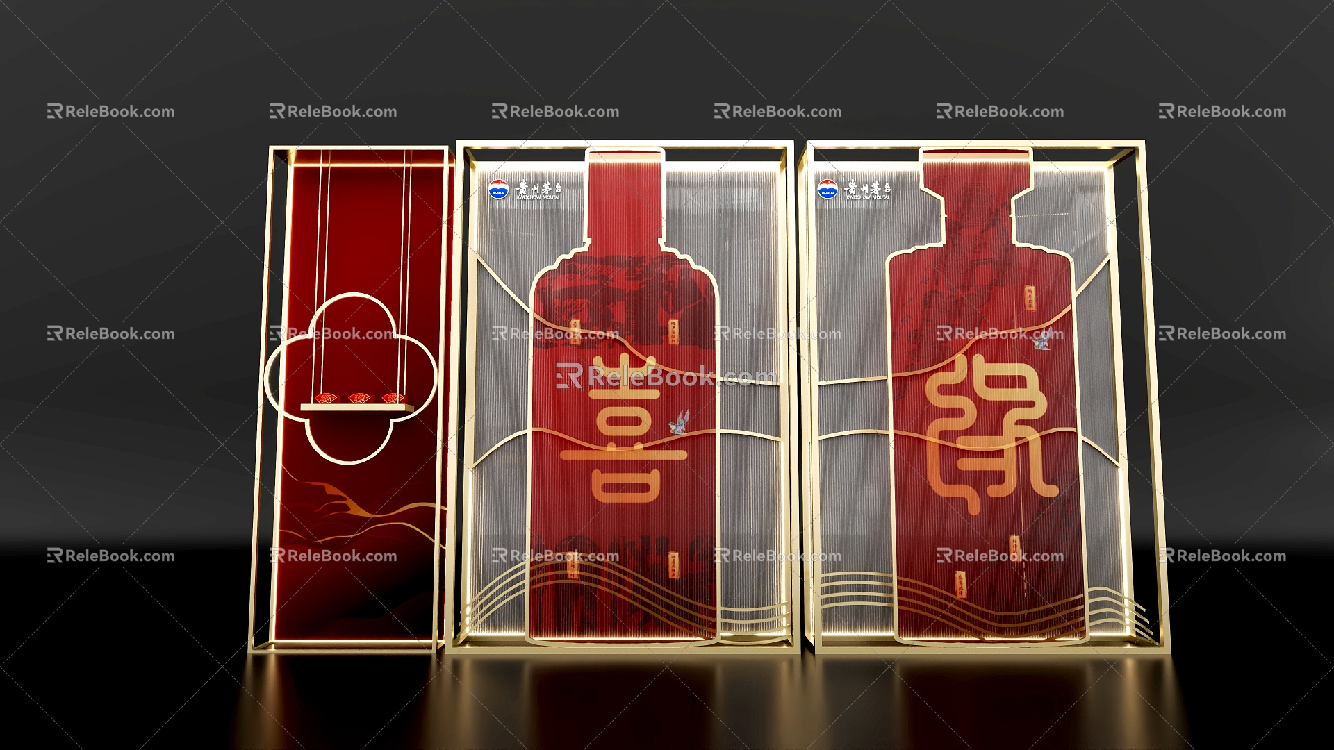 Wine Mei Chen DP Device New Chinese Style Mei Chen Mei Chen Channel Mei Chen Art Device 3d model