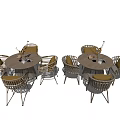 Modern Outdoor Tables and Chairs Outdoor Tables and Chairs Casual Tables and Chairs Dining Tables and Chairs 3d model