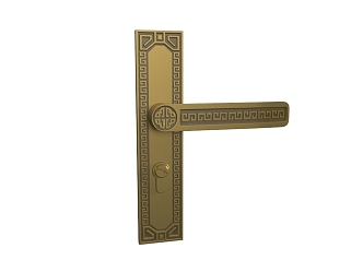 new chinese style door handle 3d model