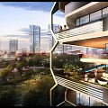 Aerial Planning For Modern Urban Development With High Rise Buildings Green Spaces And Roads