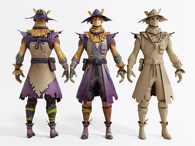 Modern Game Role Game Characters 3d model