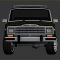 Classic Vintage SUV With Blue And Brown Body Design Shiny Wheels And Roof Rack