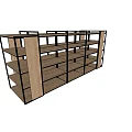 Sturdy Metal Frame Display Shelves With Wooden Layers For Retail Storage