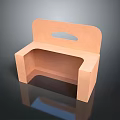 Brown Cardboard Household Supplies Storage Organizer With Handle And Open Structure