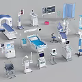 Essential Medical Devices Including CT Scanner Hospital Bed And Monitoring Equipment