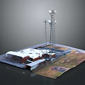 Industrial Equipment Telecommunication Towers With Antennas Base Station And Metal Structures