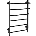 Black Multi tiered Bathroom Storage Rack With Metal Towel Rails And Sturdy Shelves