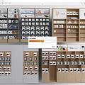 Digital Exhibition Wall Display Cabinet Display Rack Digital Product Wall Mobile Phone Store Image Wall 3d model
